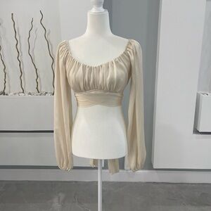 Windsor Cream Long Sleeve Blouse